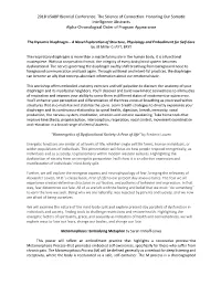 2018 USABP Biennial Conference: the Science of Connection: Honoring Our Somatic Intelligence Abstracts Alpha-Chronological Order of Program Appearance