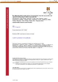 Implications of Squirrelpox Virus for Successful Red Squirrel Translocations Within Mainland UK
