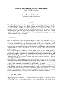 Modelling and Simulation of Acoustic Absorption of Open Cell Metal Foams
