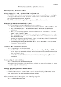 Summary of Key Recommendations