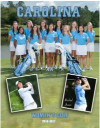 UNC Golf Support Staff