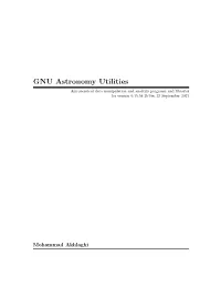 GNU Astronomy Utilities