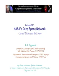 NASA's Deep Space Network: Current Status and the Future