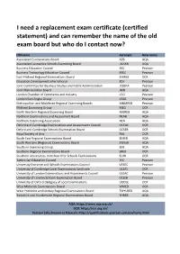Old Exam Board Names.Xlsx