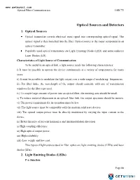 Optical Sources and Detectors 1