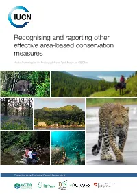 Recognising and Reporting Other Effective Area-Based Conservation Measures