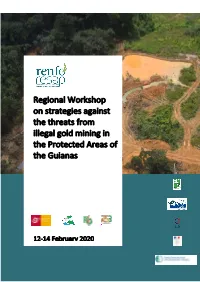 Regional Workshop on Strategies Against the Threats from Illegal Gold Mining in the Protected Areas of the Guianas