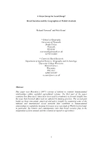 1 a Lleyn Sweep for Local Sheep? Breed Societies and the Geographies of Welsh Livestock