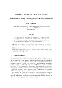 Alexandrov Fuzzy Topologies and Fuzzy Preorders