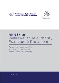 ANNEX to Welsh Revenue Authority Framework Document