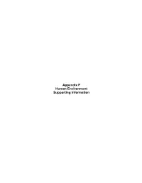 Appendix F Human Environment Supporting Information