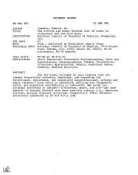 Each Entry Is Annotated, Editions Are Frequently Noted, and Paperback Availability Is Indicated