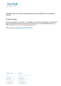 Improved Efficiency in Screening.Pdf