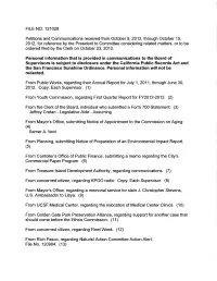 Personal Information That Is Provided in Communications to the Board of Supervisors Is Subject to Disclosure Under the Californi