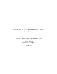 A Transformational Approach to Jazz Harmony