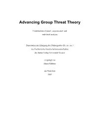 Advancing Group Threat Theory