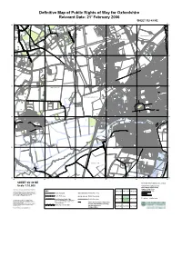 Definitive Map of Public Rights of Way for Oxfordshire Relevant Date: 21St February 2006 Colour SHEET SU 49 NE