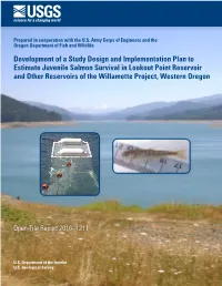Development of a Study Design and Implementation Plan to Estimate Juvenile Salmon Survival in Lookout Point Reservoir and Other