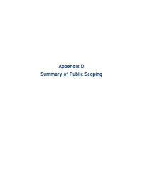Final Environmental Impact Statement Appendix D