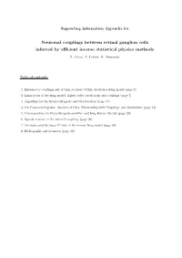 Neuronal Couplings Between Retinal Ganglion Cells Inferred by Efficient Inverse Statistical Physics Methods