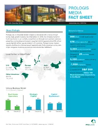 Prologis Media Fact Sheet