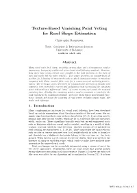Texture-Based Vanishing Point Voting for Road Shape Estimation