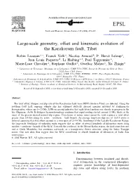 Large-Scale Geometry, Offset and Kinematic Evolution of The