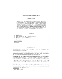 REGULAR POLYTOPES in Zn Contents 1. Introduction 1 2. Some