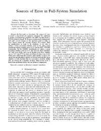 Sources of Error in Full-System Simulation