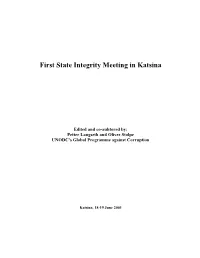 First State Integrity Meeting in Katsina