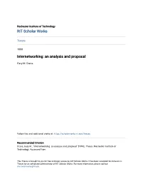 Internetworking: an Analysis and Proposal