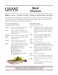 Meat Choices