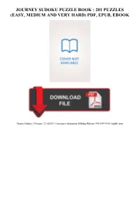 PDF Download Journey Sudoku Puzzle Book : 201