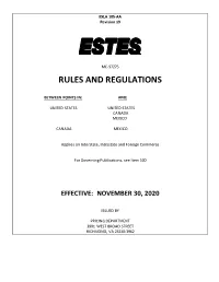 Rules and Regulations