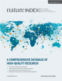 A Comprehensive Database of High-Quality Research