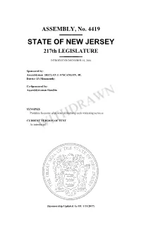 ASSEMBLY, No. 4419 STATE of NEW