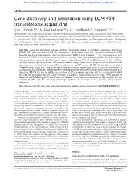 Gene Discovery and Annotation Using LCM-454 Transcriptome Sequencing Scott J