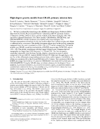 Highdegree Gravity Models from GRAIL Primary Mission Data