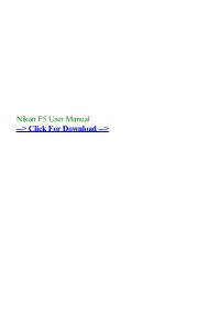 Nikon F5 User Manual.Pdf