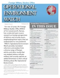 Operational Environment Watch
