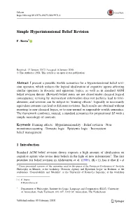 Simple Hyperintensional Belief Revision
