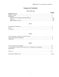 Table of Contents