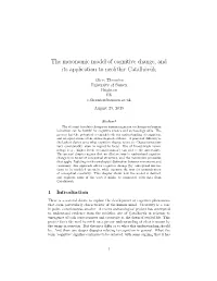 The Meronomic Model of Cognitive Change, and Its Application to Neolithic C¸Atalh¨Oy¨Uk