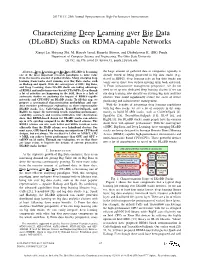 Characterizing Deep Learning Over Big Data (Dlobd) Stacks on RDMA-Capable Networks