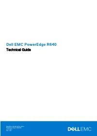 Dell EMC Poweredge R640 Technical Guide
