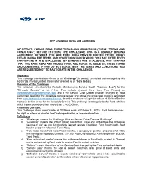SPP Challenge Terms and Conditions IMPORTANT
