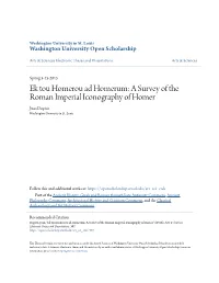 A Survey of the Roman Imperial Iconography of Homer Juan Dopico Washington University in St