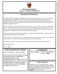Broad Square Bulletin Issue 3 – Friday 21St September