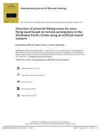 Detection of Potential Fishing Zones for Neon Flying Squid Based on Remote-Sensing Data in the Northwest Pacific Ocean Using an Artificial Neural Network