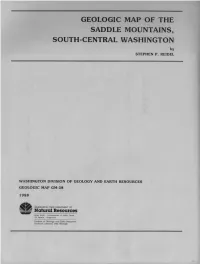 GEOLOGIC MAP of the SADDLE MOUNTAINS, SOUTH-CENTRAL WASHINGTON by STEPHEN P